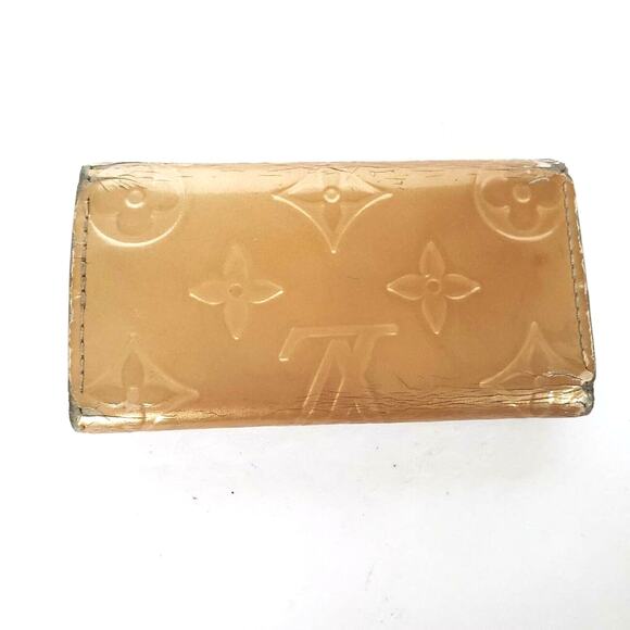 Louis Vuitton Vernis Key Case Holder Yellow 4 Hooks Monogram Luxury Vintage - Picture 2 of 12